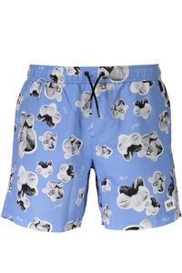 Мужские плавки Karl Lagerfeld Beachwear пляжные с изображением орхидей, синий