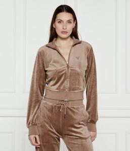 Толстовка Guess Active укороченная, коричневый