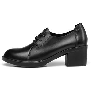 3515 Коммут Черные Высокие Каблуки Универсальные Офисные Повседневные Туфли Женские Strongman