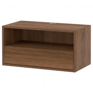 Полка для медиаоборудования, коричневый орех, 70x35x35 см. IKEA Eket