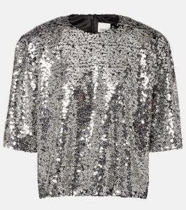 Топ с пайетками Helga Isabel Marant, Silver