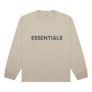 Футболка Fear of God Essentials SS20 Boxy Long Sleeve T-Shirt 'Tan' FOG-SS20-409, желто-коричневый