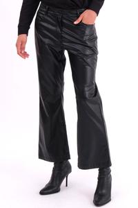 Брюки клеш Nebula из искусственной кожи с матовой отделкой Religion, черный