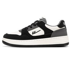 Воинские легкие низкие скейтерские кроссовки Air Force 1 унисекс бежево-черные