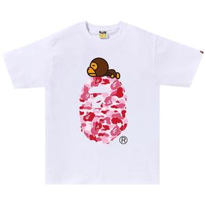Футболка BAPE ABC Camo Milo On Big Ape Tee, White/Pink