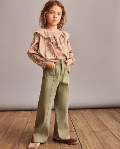 Джинсовые брюки для девочки морского цвета с передними швами Coconut El Corte Inglés