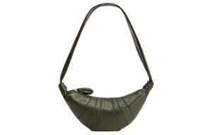 Lemaire Сумка Croissant из мягкой кожи наппа, портативная сумка через плечо, сумка на плечо, унисекс, травянисто-зеленый цвет