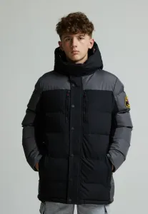 Зимняя куртка-пуховик raffino с цветовыми блоками Zavetti Canada, Jet Black/Asphalt