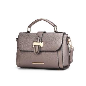 Женская плечевая сумка Willa с цветными блоками из искусственной кожи от Mia K MKF, Sd Pewter