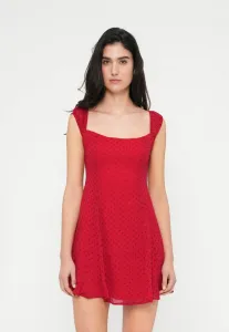 Бархатное повседневное мини-платье Hollister Co., Bordeaux