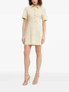 Платье мини на пуговицах Patrizia Pepe, нейтральный