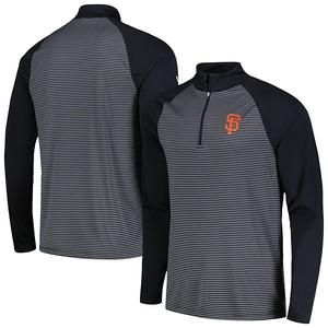 Мужской топ Levelwear San Francisco Giants Charter с полосками и молнией на четверть Unbranded