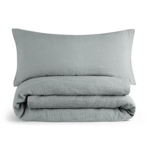 Постельное белье из муслина, 100% хлопок, размеры 135/100 см и 40/80 см, синее Blumtal, синий