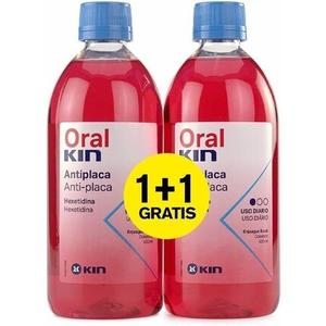 ORALKIN Набор для полоскания рта против налета, 2 предмета