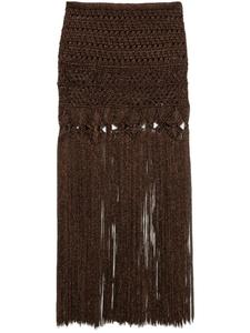Alanui юбка Ray Of Light, коричневый