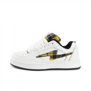 Cat Seven Seeks Женские противоскользящие, износостойкие, легкие низкие скейтерские кроссовки White Yellow, цвет White Yellow