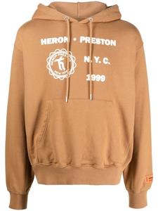 Heron Preston худи с графичным принтом, коричневый