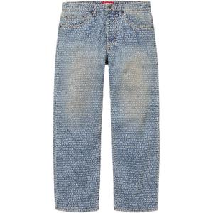 Джинсы унисекс Supreme, синий/черный