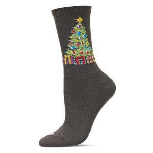 Новогодний носок Tree & Presents Memoi, Charcoal Heather