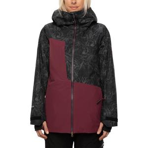 686 GLCR Hydrastash Oasis Утепленная сноубордическая куртка (женская), Black Flower Colorblock