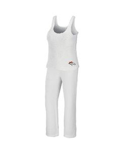 Женский кремовый топ Denver Broncos, уютная майка с круглым вырезом, брюки, комплект для сна WEAR by Erin Andrews