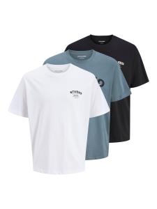 Рубашка JACK & JONES, синий/черный/белый