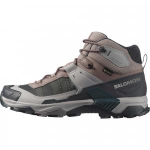 Кроссовки X ULTRA 5 Shock Absorbers Waterproof Support Rebound Mid top Mountaineering Hiking Shoes Men's SALOMON, серый/темно-синий