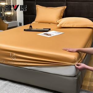 Yalu Простыня на резинке 180х200 см, 100% хлопок, полностью закрытая, нескользящая, цвет Pumpkin Orange