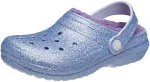 Кроксы для мальчиков Classic Lined с блестками Crocs, Frosted Glitter