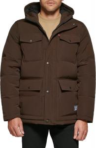 Стеганая парка Levi's для мужчин Arctic Cloth, Dark Brown