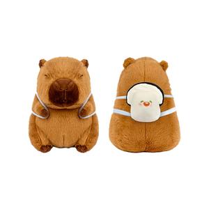 Коллекционная плюшевая кукла капибара Animal Capybara летняя коллекция, Bee, в виде рюкзака, высота 22см/33см Love