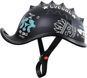 Шлем винтажный SDFGDFD с принтом, черный