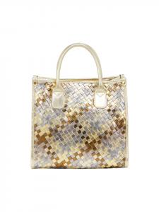 Женская сумка-тоут золотисто-коричневого цвета faina