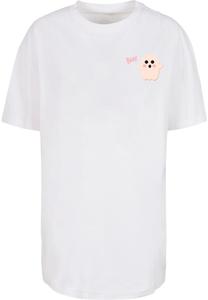 Топ оверсайз Merchcode Oversized Shirt Halloween - Boo Ghost, белый