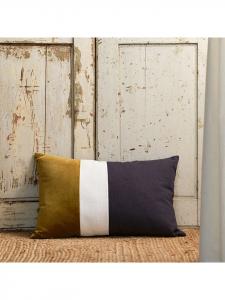 Today Подушка темно-синего/светло-коричневого/белого цвета - (Д)40 x (Ш)60 см