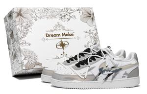 Nike Кроссовки Court Vision 1 Whispering Claw, износостойкие, низкие, для скейтбординга, унисекс, серо-белые