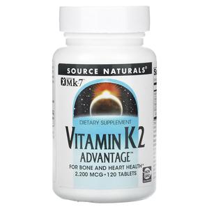 Source Naturals Витамин K2 Advantage 2200 мкг 120 таблеток