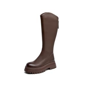 AOKANG Сапоги женские коричневые, высота 5,2 см