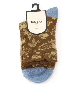 (W) PAUL & JOE/Paul & Joe Акриловые шерстяные двухцветные носки с цветочным узором, низкие, средней высоты