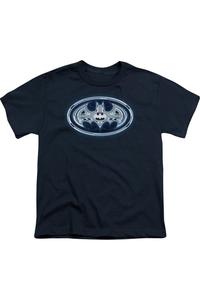 Футболка с коротким рукавом для детей "Batman Cyber Bat Shield" Gildan, темно-синий