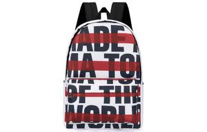 Полиэстеровый Водоотталкивающий Рюкзак Средний Унисекс Белый ONRF, Красный Комбо 3