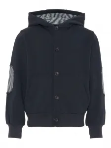 Худи с заплатками на локтях Fay Kids, синий