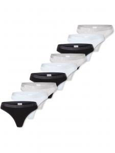 ELLE Трусы-стринги 'Super Soft' в черном, белом, мраморном белом цветах