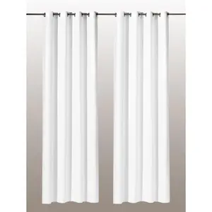 Weckbrodt штора «Vito», (1 шт.), штора на люверсах, непрозрачный, микровелюр, однотонные цвета, белый