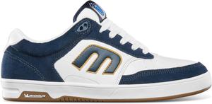 Мужские низкие скейтбордистские кроссовки Etnies The Aurelien Michelin, белый/синий/золотой/темно-синий