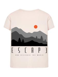 Женская футболка Box Tee Escape Discover the World Forest Landscape в розовом цвете F4NT4STIC