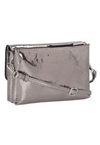 Сумка через плечо, магнитная застежка, металлик, женская Gabor, цвет Metallic Grey