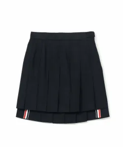 <Официально>Плиссированная юбка длиной до бедра из саржи Super 120"