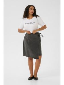 KAFFE curve Джинсовая юбка KCsina, стандартный крой, средний серый цвет