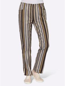 Брюки-карго в темно-коричневую полоску WITT WEIDEN